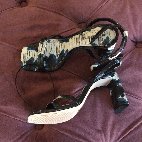 Gianni Bini Zarriah Leather Heel Sandals - Picture 3 of 7